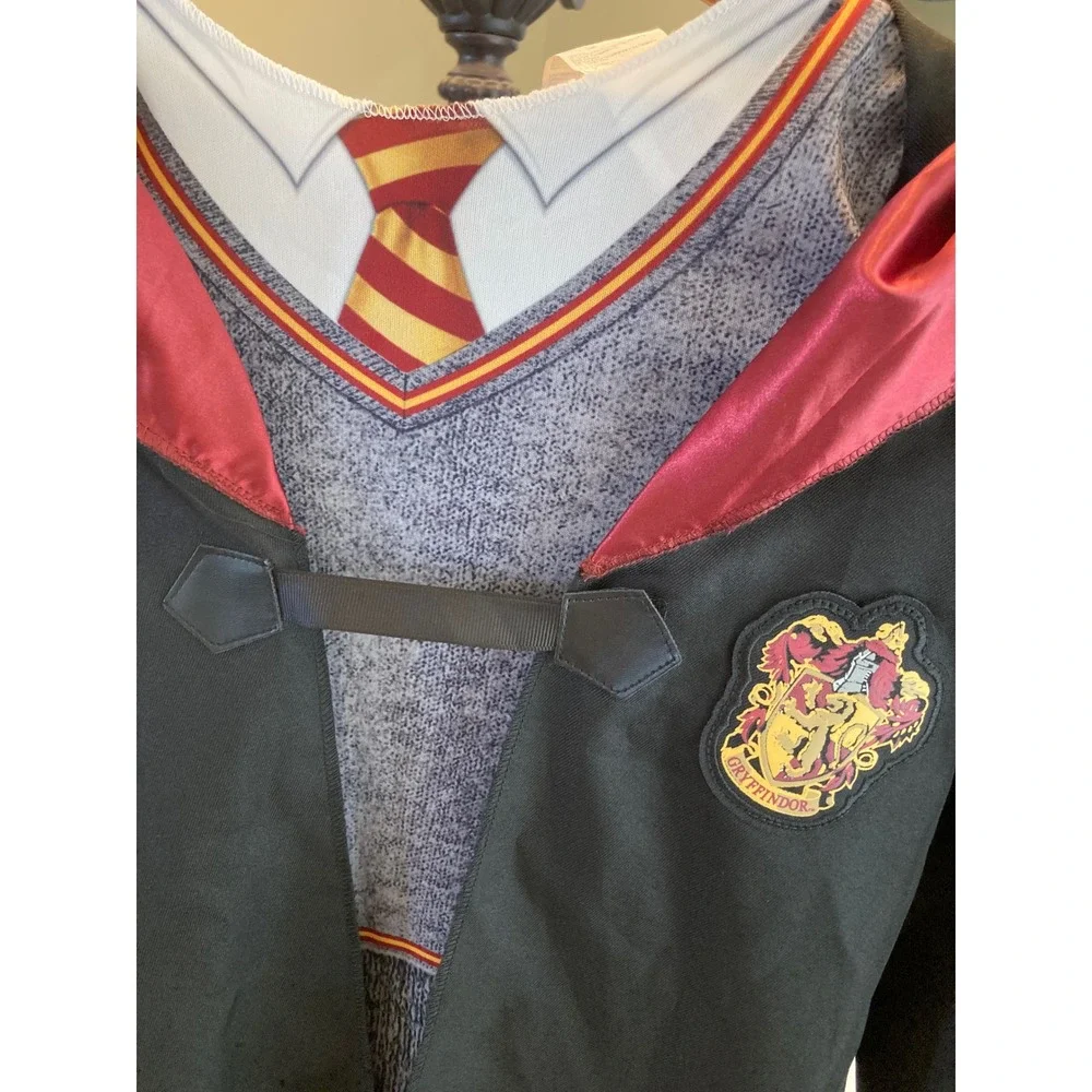Harry Potter Gryffindor Robe Costume Kids Large 10-12 Black Burgundy Hooded L